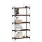 vidaXL Bücherregal 5 Böden Braun Eiche-Optik 80x30x154cm Holzwerkstoff vidaXL Bücherregal 5 Böden Braun Eiche-Optik 80x30x154cm Holzwerkstoff