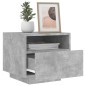 vidaXL Nachttisch mit LED-Leuchten Betongrau 40x39x37 cm vidaXL Nachttisch mit LED-Leuchten Betongrau 40x39x37 cm
