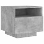 vidaXL Nachttisch mit LED-Leuchten Betongrau 40x39x37 cm vidaXL Nachttisch mit LED-Leuchten Betongrau 40x39x37 cm
