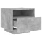 vidaXL Nachttisch mit LED-Leuchten Betongrau 40x39x37 cm vidaXL Nachttisch mit LED-Leuchten Betongrau 40x39x37 cm