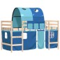 vidaXL Kinderhochbett mit Tunnel Blau 80x200 cm Massivholz Kiefer vidaXL Kinderhochbett mit Tunnel Blau 80x200 cm Massivholz Kiefer