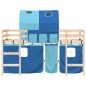vidaXL Kinderhochbett mit Tunnel Blau 80x200 cm Massivholz Kiefer vidaXL Kinderhochbett mit Tunnel Blau 80x200 cm Massivholz Kiefer