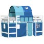 vidaXL Kinderhochbett mit Tunnel Blau 90x200 cm Massivholz Kiefer vidaXL Kinderhochbett mit Tunnel Blau 90x200 cm Massivholz Kiefer