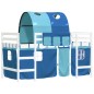 vidaXL Kinderhochbett mit Tunnel Blau 90x200 cm Massivholz Kiefer vidaXL Kinderhochbett mit Tunnel Blau 90x200 cm Massivholz Kiefer