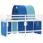 vidaXL Kinderhochbett mit Tunnel Blau 90x200 cm Massivholz Kiefer vidaXL Kinderhochbett mit Tunnel Blau 90x200 cm Massivholz Kiefer