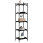 vidaXL Bücherregal 5 Böden Schwarz 40x30x154 cm Holzwerkstoff vidaXL Bücherregal 5 Böden Schwarz 40x30x154 cm Holzwerkstoff