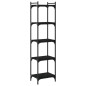 vidaXL Bücherregal 5 Böden Schwarz 40x30x154 cm Holzwerkstoff vidaXL Bücherregal 5 Böden Schwarz 40x30x154 cm Holzwerkstoff
