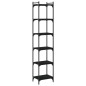 vidaXL Bücherregal 6 Böden Schwarz 40x30x188 cm Holzwerkstoff vidaXL Bücherregal 6 Böden Schwarz 40x30x188 cm Holzwerkstoff