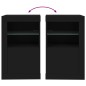 vidaXL Beistellschränke mit LED-Leuchten 2 Stk. Schwarz Holzwerkstoff vidaXL Beistellschränke mit LED-Leuchten 2 Stk. Schwarz Holzwerkstoff