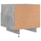 vidaXL Nachttische mit LED-Leuchten 2 Stk. Betongrau 40x39x37 cm vidaXL Nachttische mit LED-Leuchten 2 Stk. Betongrau 40x39x37 cm