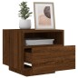 vidaXL Nachttische mit LED-Leuchten 2 Stk. Braun Eiche 40x39x37 cm vidaXL Nachttische mit LED-Leuchten 2 Stk. Braun Eiche 40x39x37 cm