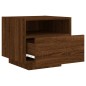 vidaXL Nachttische mit LED-Leuchten 2 Stk. Braun Eiche 40x39x37 cm vidaXL Nachttische mit LED-Leuchten 2 Stk. Braun Eiche 40x39x37 cm