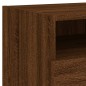 vidaXL Nachttische mit LED-Leuchten 2 Stk. Braun Eiche 40x39x37 cm vidaXL Nachttische mit LED-Leuchten 2 Stk. Braun Eiche 40x39x37 cm