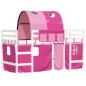 vidaXL Kinderhochbett mit Tunnel Rosa 90x200 cm Massivholz Kiefer vidaXL Kinderhochbett mit Tunnel Rosa 90x200 cm Massivholz Kiefer