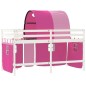 vidaXL Kinderhochbett mit Tunnel Rosa 90x200 cm Massivholz Kiefer vidaXL Kinderhochbett mit Tunnel Rosa 90x200 cm Massivholz Kiefer