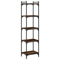 vidaXL Bücherregal 5 Böden Räuchereiche 40x30x154 cm Holzwerkstoff