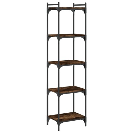 vidaXL Bücherregal 5 Böden Räuchereiche 40x30x154 cm Holzwerkstoff