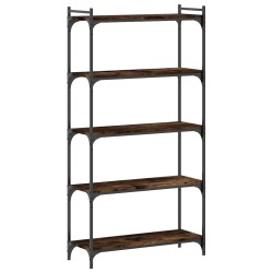 vidaXL Bücherregal 5 Böden Räuchereiche 80x30x154 cm Holzwerkstoff