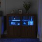 vidaXL Beistellschränke mit LED-Leuchten 2 Stk. Braun Eichen-Optik vidaXL Beistellschränke mit LED-Leuchten 2 Stk. Braun Eichen-Optik