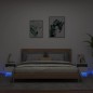 vidaXL Nachttische mit LED-Leuchten 2 Stk. Weiß 40x39x37 cm vidaXL Nachttische mit LED-Leuchten 2 Stk. Weiß 40x39x37 cm