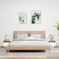 vidaXL Nachttische mit LED-Leuchten 2 Stk. Weiß 40x39x37 cm vidaXL Nachttische mit LED-Leuchten 2 Stk. Weiß 40x39x37 cm