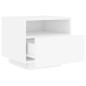 vidaXL Nachttische mit LED-Leuchten 2 Stk. Weiß 40x39x37 cm vidaXL Nachttische mit LED-Leuchten 2 Stk. Weiß 40x39x37 cm