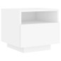 vidaXL Nachttische mit LED-Leuchten 2 Stk. Weiß 40x39x37 cm vidaXL Nachttische mit LED-Leuchten 2 Stk. Weiß 40x39x37 cm