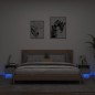 vidaXL Nachttische mit LED-Leuchten 2 Stk. Grau Sonoma 40x39x37 cm vidaXL Nachttische mit LED-Leuchten 2 Stk. Grau Sonoma 40x39x37 cm