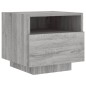 vidaXL Nachttische mit LED-Leuchten 2 Stk. Grau Sonoma 40x39x37 cm vidaXL Nachttische mit LED-Leuchten 2 Stk. Grau Sonoma 40x39x37 cm