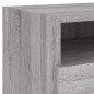vidaXL Nachttische mit LED-Leuchten 2 Stk. Grau Sonoma 40x39x37 cm vidaXL Nachttische mit LED-Leuchten 2 Stk. Grau Sonoma 40x39x37 cm