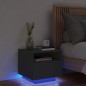vidaXL Nachttisch mit LED-Leuchten Schwarz 40x39x37 cm vidaXL Nachttisch mit LED-Leuchten Schwarz 40x39x37 cm