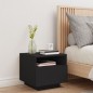vidaXL Nachttisch mit LED-Leuchten Schwarz 40x39x37 cm vidaXL Nachttisch mit LED-Leuchten Schwarz 40x39x37 cm