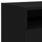 vidaXL Nachttisch mit LED-Leuchten Schwarz 40x39x37 cm vidaXL Nachttisch mit LED-Leuchten Schwarz 40x39x37 cm
