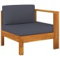 vidaXL 10-tlg. Garten-Lounge-Set mit Dunkelgrauen Auflagen Akazienholz vidaXL 10-tlg. Garten-Lounge-Set mit Dunkelgrauen Auflagen Akazienholz
