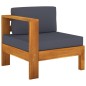 vidaXL 10-tlg. Garten-Lounge-Set mit Dunkelgrauen Auflagen Akazienholz vidaXL 10-tlg. Garten-Lounge-Set mit Dunkelgrauen Auflagen Akazienholz