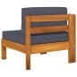 vidaXL 10-tlg. Garten-Lounge-Set mit Dunkelgrauen Auflagen Akazienholz vidaXL 10-tlg. Garten-Lounge-Set mit Dunkelgrauen Auflagen Akazienholz