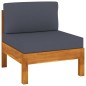 vidaXL 10-tlg. Garten-Lounge-Set mit Dunkelgrauen Auflagen Akazienholz vidaXL 10-tlg. Garten-Lounge-Set mit Dunkelgrauen Auflagen Akazienholz