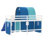 vidaXL Kinderhochbett mit Tunnel Blau 90x190 cm Massivholz Kiefer vidaXL Kinderhochbett mit Tunnel Blau 90x190 cm Massivholz Kiefer