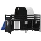 vidaXL Kinderhochbett mit Tunnel Weiß & Schwarz 90x200 cm Kiefernholz vidaXL Kinderhochbett mit Tunnel Weiß & Schwarz 90x200 cm Kiefernholz