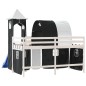 vidaXL Kinderhochbett mit Turm Weiß & Schwarz 80x200 cm Kiefernholz vidaXL Kinderhochbett mit Turm Weiß & Schwarz 80x200 cm Kiefernholz