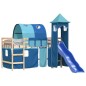 vidaXL Kinderhochbett mit Turm Blau 80x200 cm Massivholz Kiefer vidaXL Kinderhochbett mit Turm Blau 80x200 cm Massivholz Kiefer