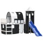 vidaXL Kinderhochbett mit Turm Weiß & Schwarz 90x200 cm Kiefernholz vidaXL Kinderhochbett mit Turm Weiß & Schwarz 90x200 cm Kiefernholz