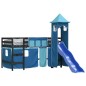 vidaXL Kinderhochbett mit Turm Blau 90x200 cm Massivholz Kiefer vidaXL Kinderhochbett mit Turm Blau 90x200 cm Massivholz Kiefer