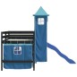 vidaXL Kinderhochbett mit Turm Blau 90x200 cm Massivholz Kiefer vidaXL Kinderhochbett mit Turm Blau 90x200 cm Massivholz Kiefer