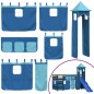 vidaXL Kinderhochbett mit Turm Blau 90x200 cm Massivholz Kiefer vidaXL Kinderhochbett mit Turm Blau 90x200 cm Massivholz Kiefer