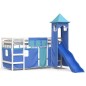 vidaXL Kinderhochbett mit Turm Blau 90x190 cm Massivholz Kiefer vidaXL Kinderhochbett mit Turm Blau 90x190 cm Massivholz Kiefer