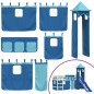 vidaXL Kinderhochbett mit Turm Blau 90x190 cm Massivholz Kiefer vidaXL Kinderhochbett mit Turm Blau 90x190 cm Massivholz Kiefer