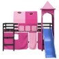 vidaXL Kinderhochbett mit Turm Rosa 90x190 cm Massivholz Kiefer vidaXL Kinderhochbett mit Turm Rosa 90x190 cm Massivholz Kiefer