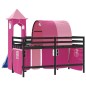vidaXL Kinderhochbett mit Turm Rosa 90x190 cm Massivholz Kiefer vidaXL Kinderhochbett mit Turm Rosa 90x190 cm Massivholz Kiefer