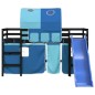 vidaXL Kinderhochbett mit Tunnel Blau 90x190 cm Massivholz Kiefer vidaXL Kinderhochbett mit Tunnel Blau 90x190 cm Massivholz Kiefer